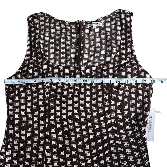 NWT Reformation Noha mini dress in the Palladio brown geometric print. Size 12 - Picture 4 of 9